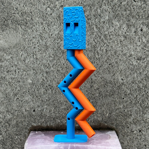 Blue Orange Zigzag